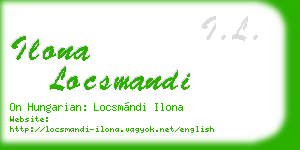 ilona locsmandi business card