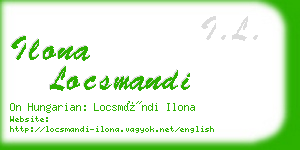 ilona locsmandi business card